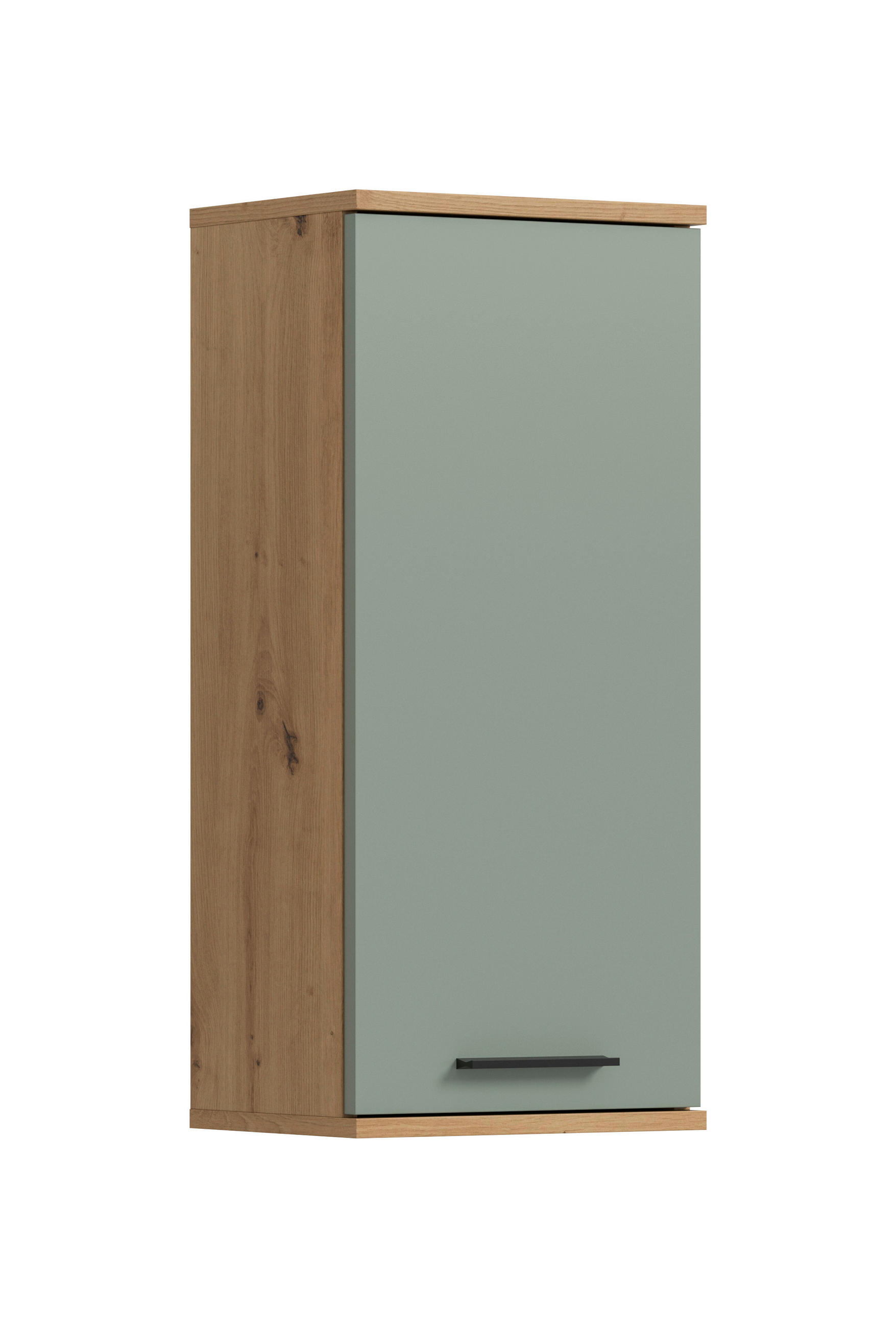 HÄNGESCHRANK 35/77/25 cm  - Salbeigrün/Schwarz, Trend, Holzwerkstoff/Kunststoff (35/77/25cm) - MID.YOU