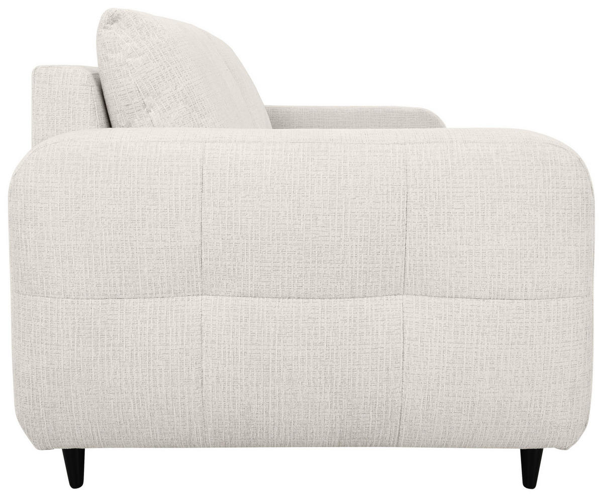 2-SITZER-SOFA Flachgewebe Perlmutt  - Perlmutt/Schwarz, MODERN, Holz/Textil (167/88/101cm) - Lomoco