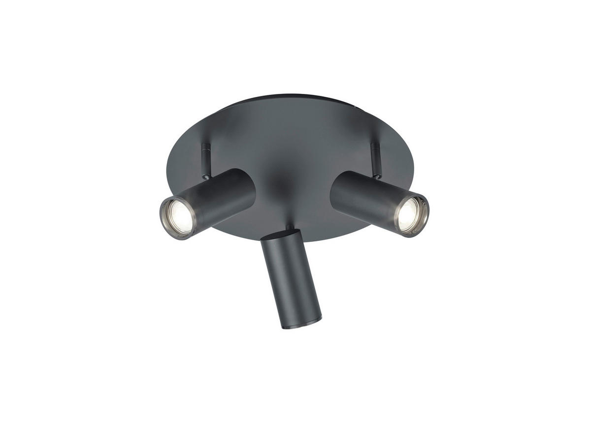 DECKENLEUCHTE 35/20 cm   - Schwarz, KONVENTIONELL, Metall (35/20cm) - Hell