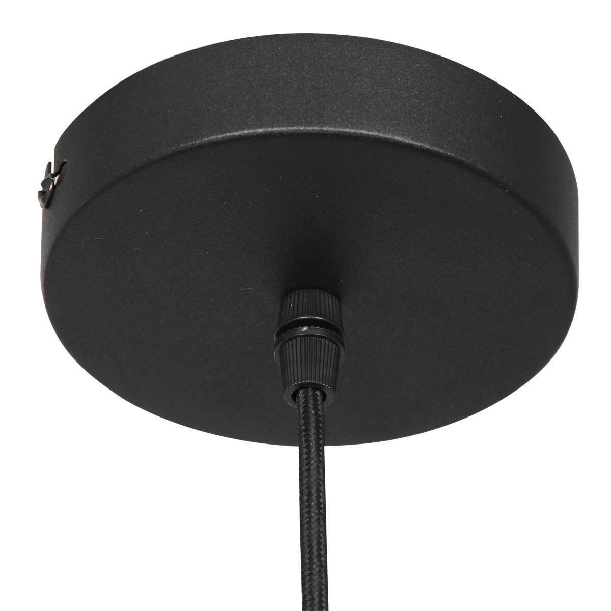 PENDELLEUCHTE 25/35-170 cm  - Schwarz, KONVENTIONELL, Glas/Metall (25/35-170cm)