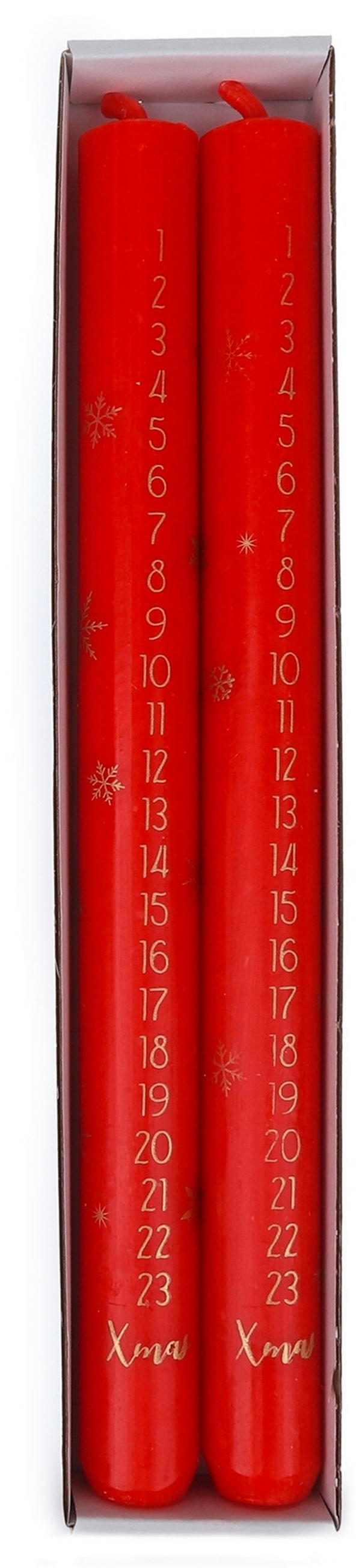 KERZE - Rot, KONVENTIONELL (2,2/25cm)