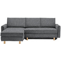 ECKSOFA  in Mikrovelours Grau  170/237 cm  - Eichefarben/Grau, KONVENTIONELL, Holz/Textil (170/237cm) - Sedda