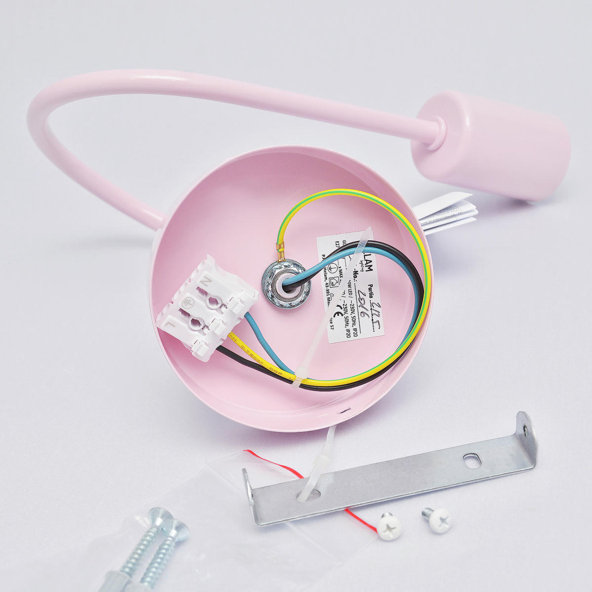 KINDERWANDLEUCHTE OXFORD  - Hellrosa, KONVENTIONELL, Metall (20/20/24cm)