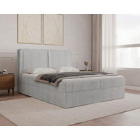 BOXBETT 180/200 cm  in Grau  - Schwarz/Grau, MODERN, Holz/Kunststoff (180/200cm) - Livetastic
