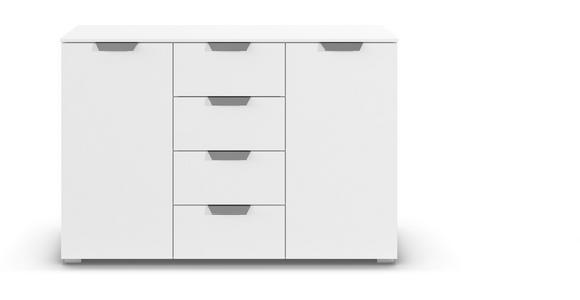 KOMMODE  in 120/81/42 cm  - Chromfarben/Weiß, Design, Holzwerkstoff/Metall (120/81/42cm) - Carryhome