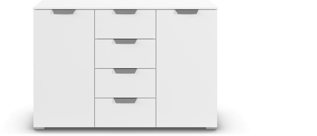 KOMMODE  in 120/81/42 cm  - Chromfarben/Weiß, Design, Holzwerkstoff/Metall (120/81/42cm) - Carryhome