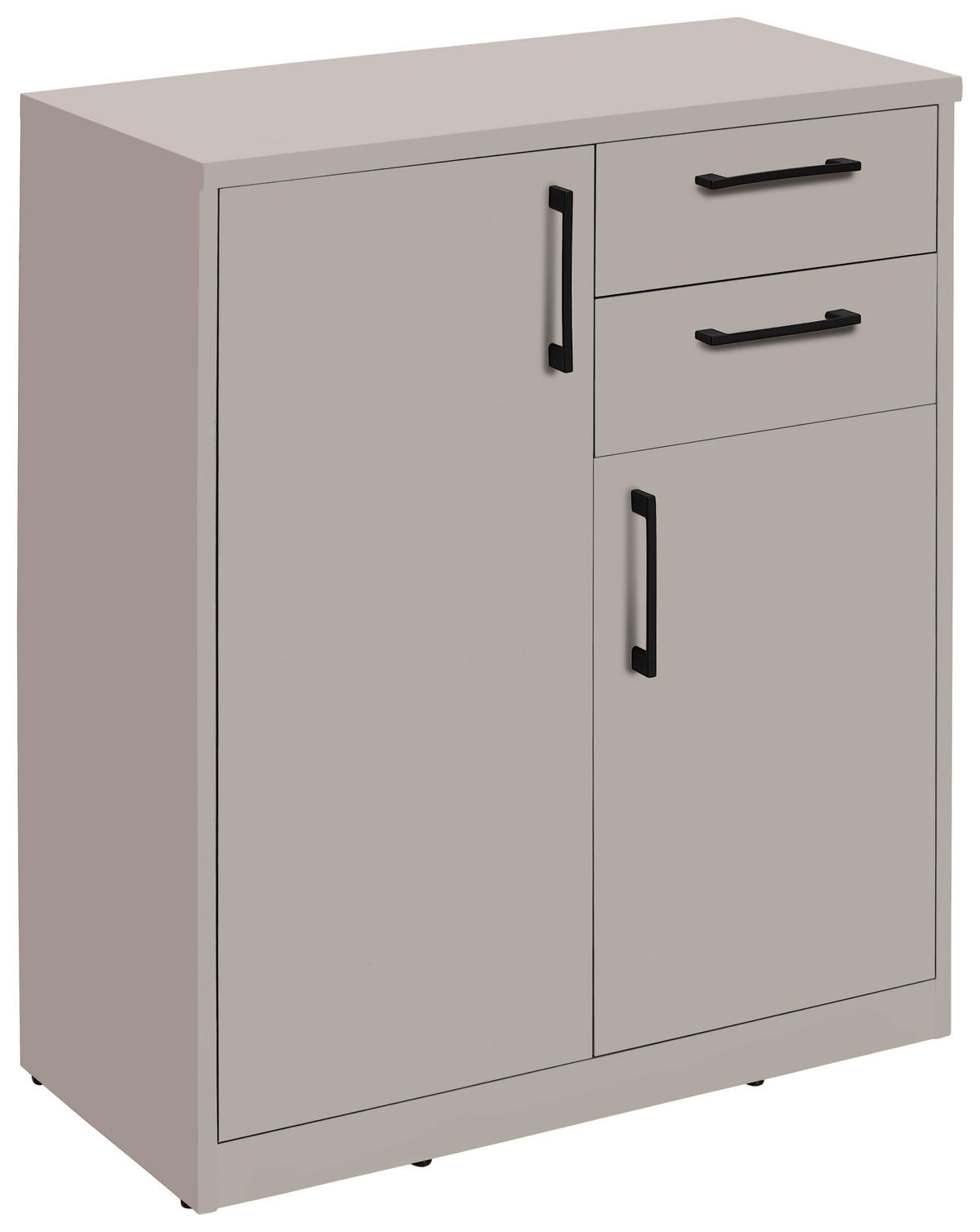 COMODĂ 72/84/36 cm  - cașmir/negru, Basics, plastic/material pe bază de lemn (72/84/36cm) - Xora