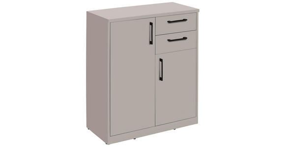 KOMMODE  in 72/84/36 cm  - Kaschmir/Schwarz, Basics, Holzwerkstoff/Kunststoff (72/84/36cm) - Xora