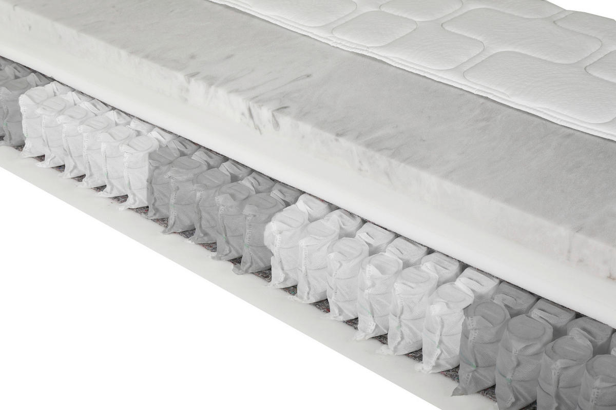 BOXSPRINGMATRATZE inkl. Topper - Weiß, Basics, Textil (80/200cm) - Xora