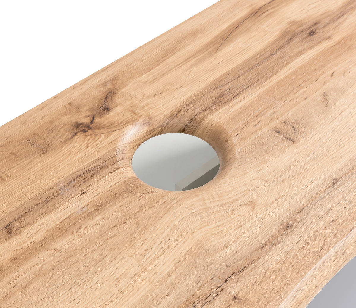 WASCHTISCHKOMBI 61 cm  - Eiche Wotan/Graphitfarben, Natur, Keramik/Holzwerkstoff (61cm) - Xora