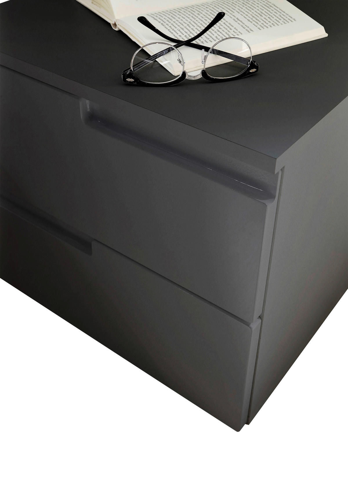 NACHTSCHRANK 46,2/41,7/40 cm  - Graphitfarben/Schwarz, MODERN, Holzwerkstoff/Kunststoff (46,2/41,7/40cm)