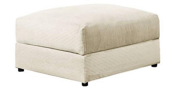 HOCKER Cord Creme - Creme/Schwarz, KONVENTIONELL, Kunststoff/Textil (87/53/87cm) - Carryhome