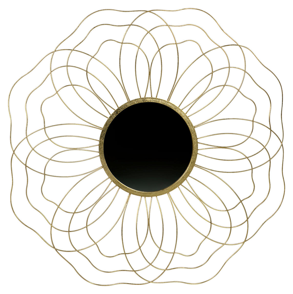 DEKORATIV SPEGEL 88,5/88,5/5,5 cm    - mässingsfärgad, Trend, metall/glas (88,5/88,5/5,5cm) - Ambia Home