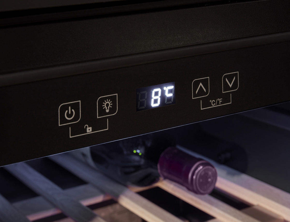 SIDEBOARD Mosel Weinschrank 125/120/58 cm  - Schwarz, KONVENTIONELL, Holzwerkstoff/Metall (125/120/58cm) - Carryhome