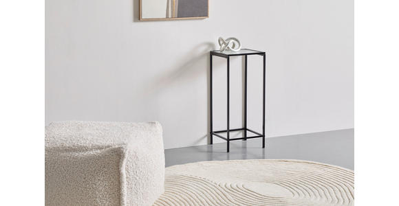 BEISTELLTISCH 30/30/70 cm Schwarz rechteckig - Schwarz, Basics, Glas/Metall (30/30/70cm) - Xora