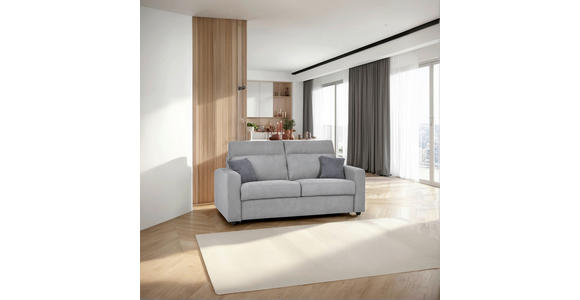 SCHLAFSOFA Mikrofaser Hellgrau - Dunkelgrau/Hellgrau, KONVENTIONELL, Kunststoff/Textil (186/101/101cm) - Carryhome