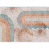 FOTOTAPETE  - Pastellblau/Koralle, LIFESTYLE, Textil (450/315cm) - artgeist