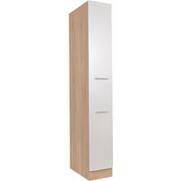 APOTHEKERSCHRANK 30/200/60 cm  in Weiß, Eichefarben  - Eichefarben/Silberfarben, Basics, Holzwerkstoff/Metall (30/200/60cm) - Respekta