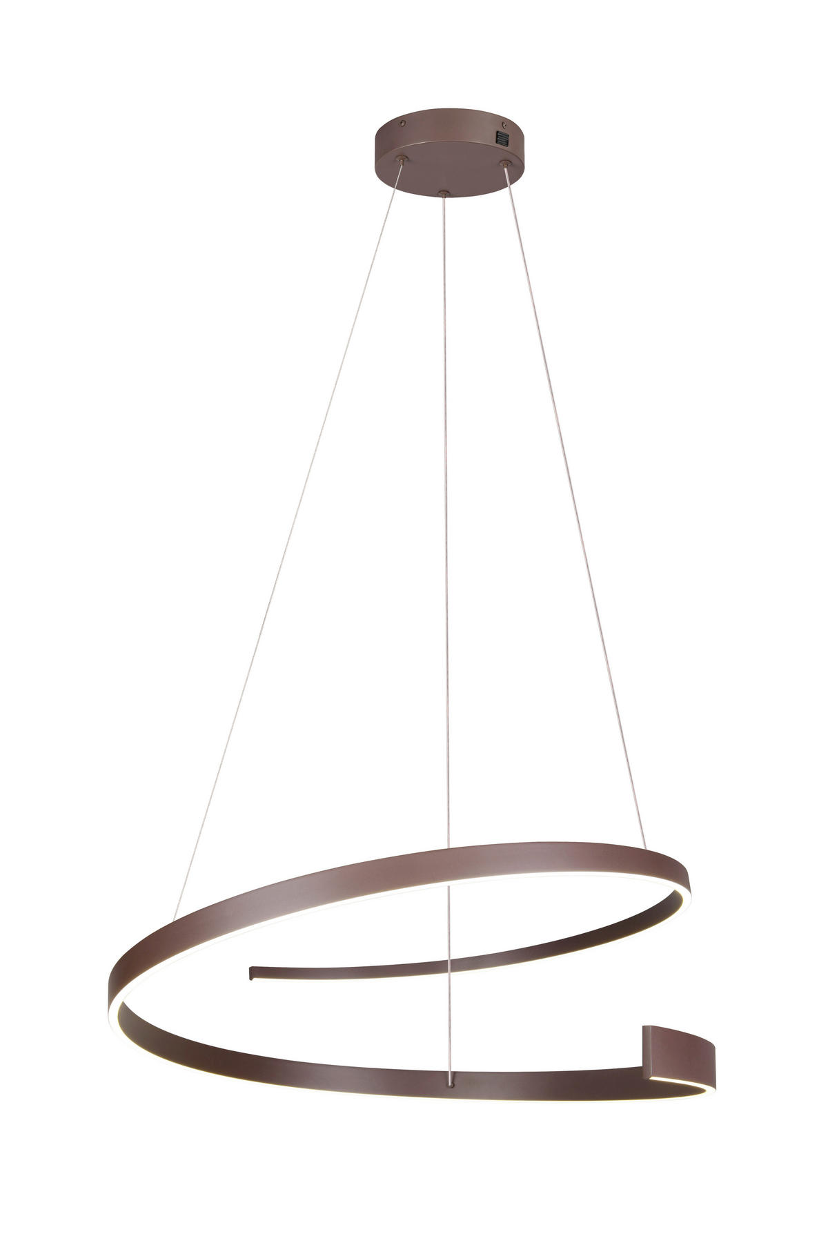 LED-HÄNGELEUCHTE 75/200 cm  - Braun, Design, Metall (75/200cm) - Cinque