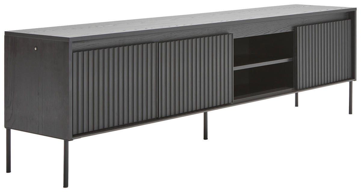 TV-BÄNK svart  192/56/40 cm  - svart, Trend, metall/trämaterial (192/56/40cm) - Carryhome