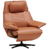 RELAXSESSEL in Leder Rostfarben  - Rostfarben/Beige, Design, Leder/Metall (92/79/82cm) - Dieter Knoll