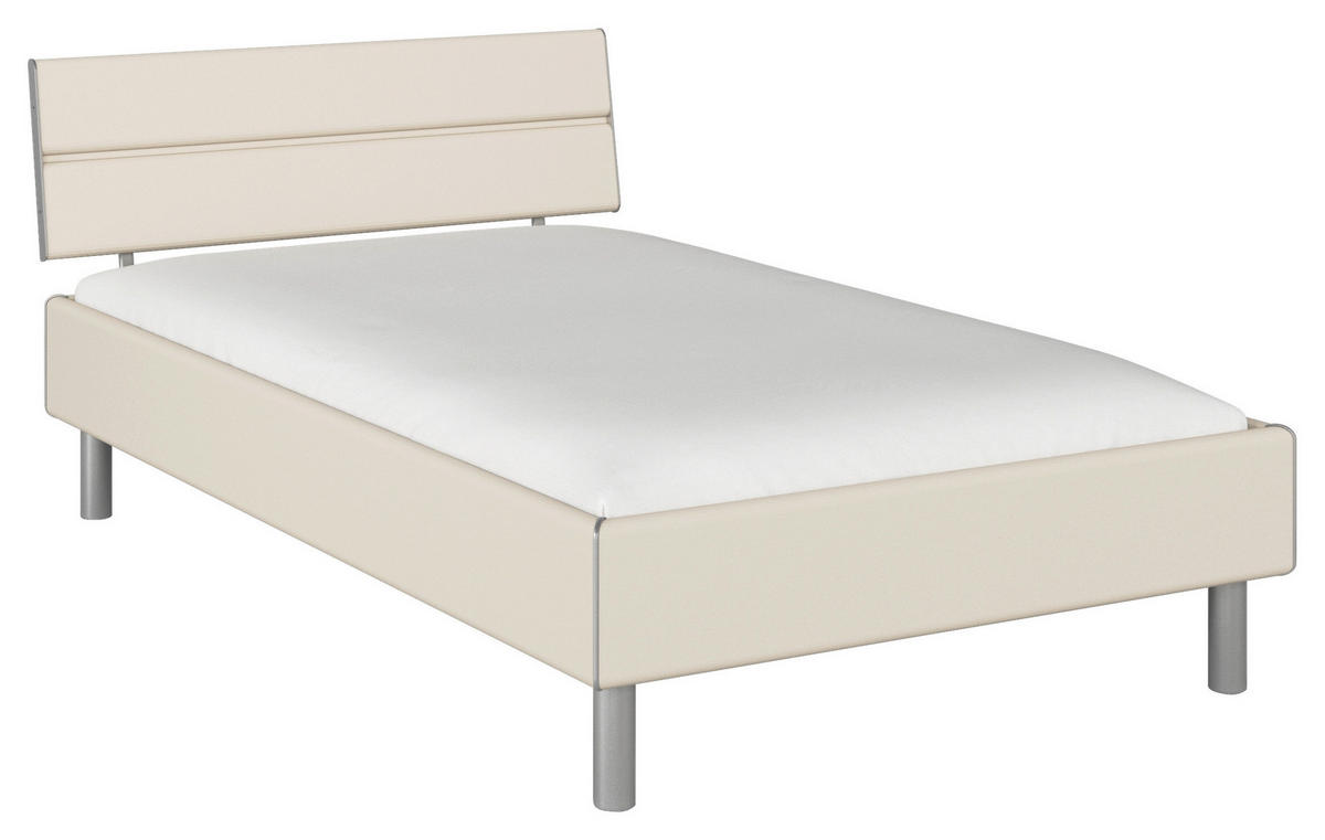 BETT 120/200 cm  in Champagner  - Champagner/Alufarben, Design, Metall (120/200cm) - Carryhome