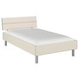 BETT 120/200 cm  in Champagner  - Champagner/Alufarben, Design, Holzwerkstoff/Metall (120/200cm) - Carryhome