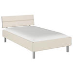BETT 120/200 cm  in Champagner  - Champagner/Alufarben, Design, Holzwerkstoff/Metall (120/200cm) - Carryhome