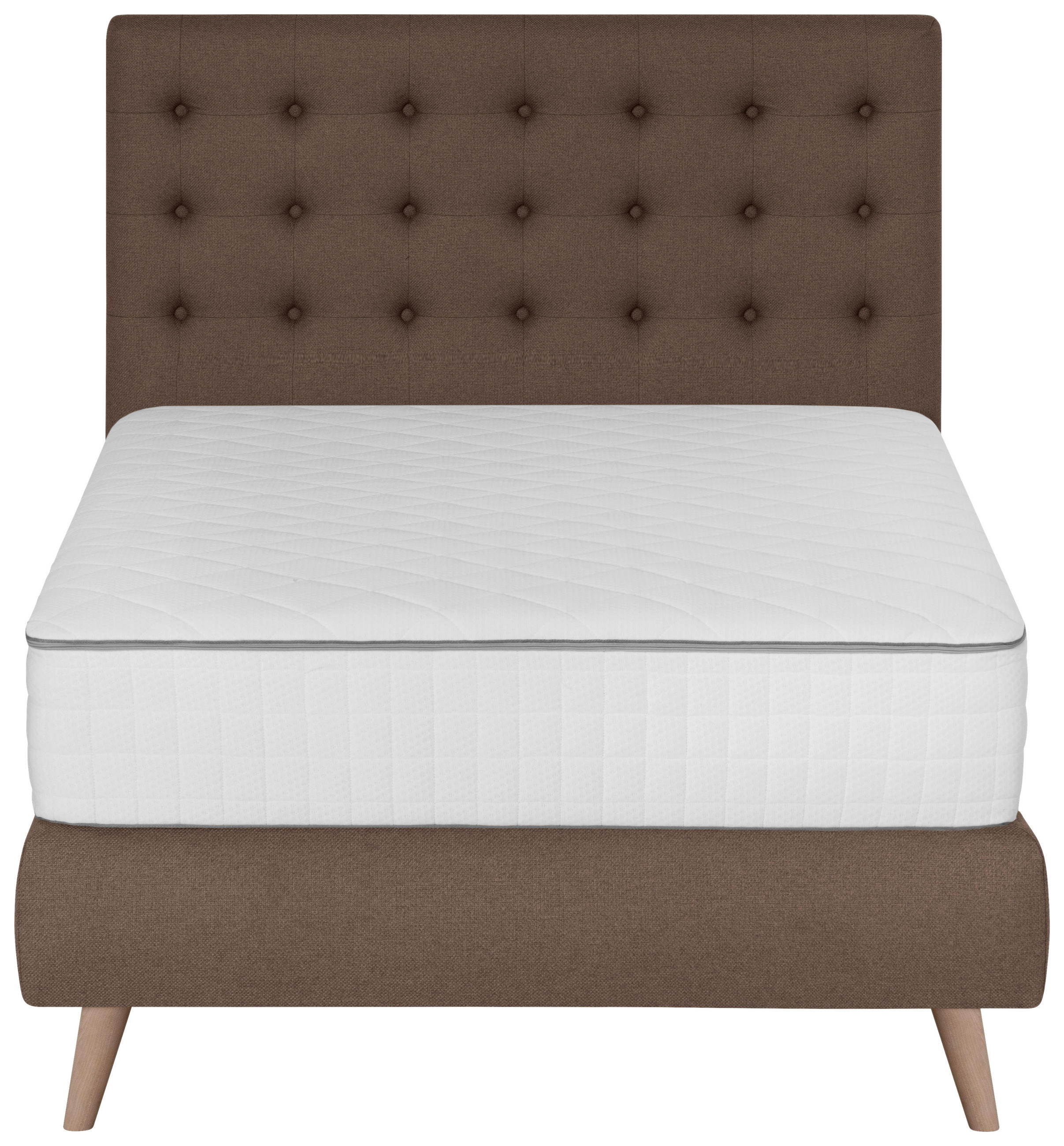 BOXSPRINGBETT 120/200 cm  in Braun  - Braun, Design, Holz/Textil (120/200cm) - Carryhome