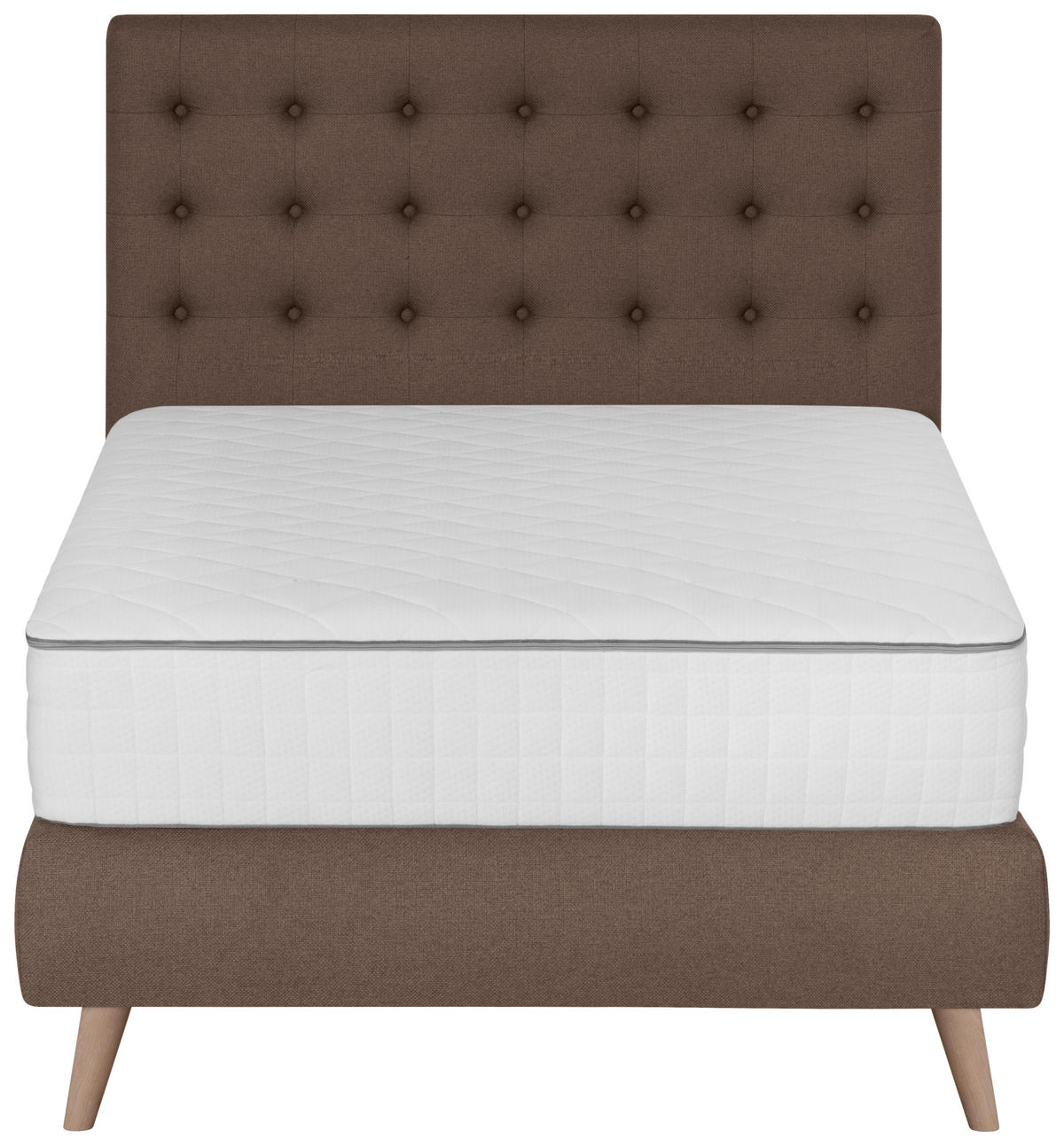 BOXSPRINGBETT 120/200 cm  in Braun  - Braun, Design, Holz/Textil (120/200cm) - Carryhome