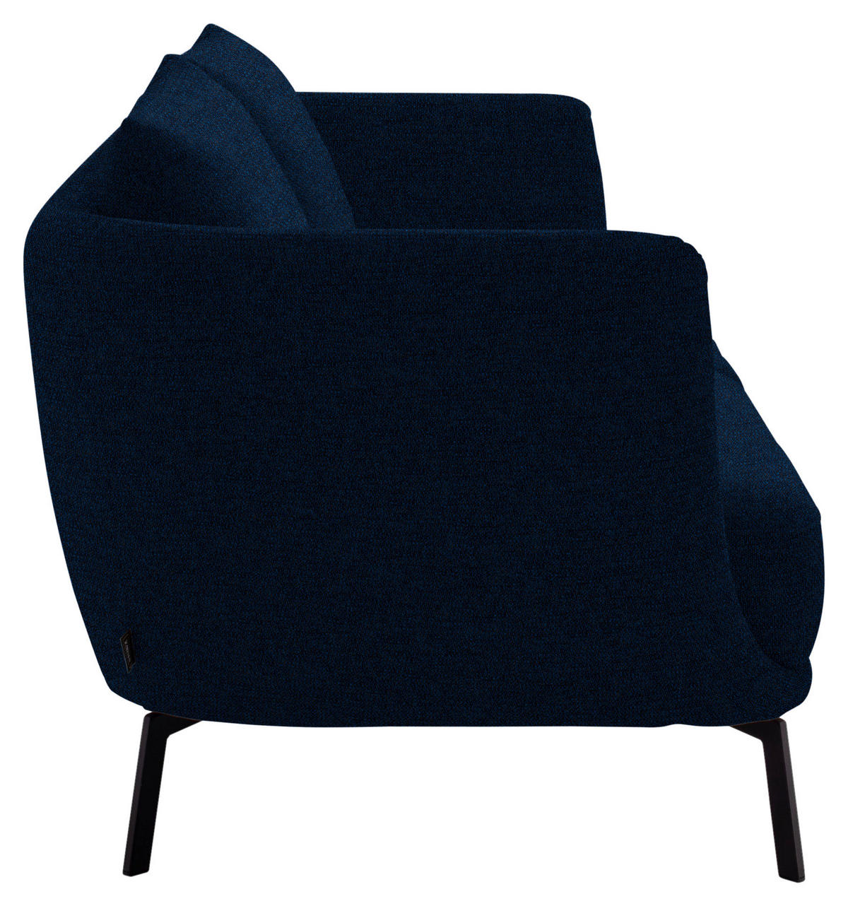 2,5-SITZER  in Flachgewebe Dunkelblau  - Schwarz/Dunkelblau, Design, Textil/Metall (190/71/91cm) - Schöner Wohnen