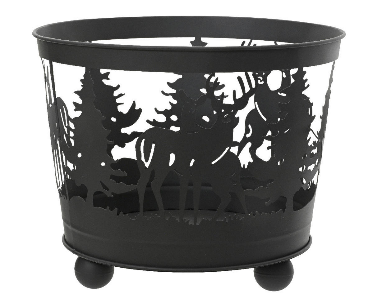 KURIŠČE - črna, Trendi, kovina (39/32cm) - Ambia Home