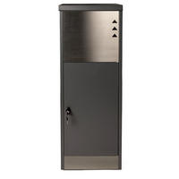 PAKETBOX Schwarz  - Schwarz, Basics, Metall (39,5/118,5/38,5cm)