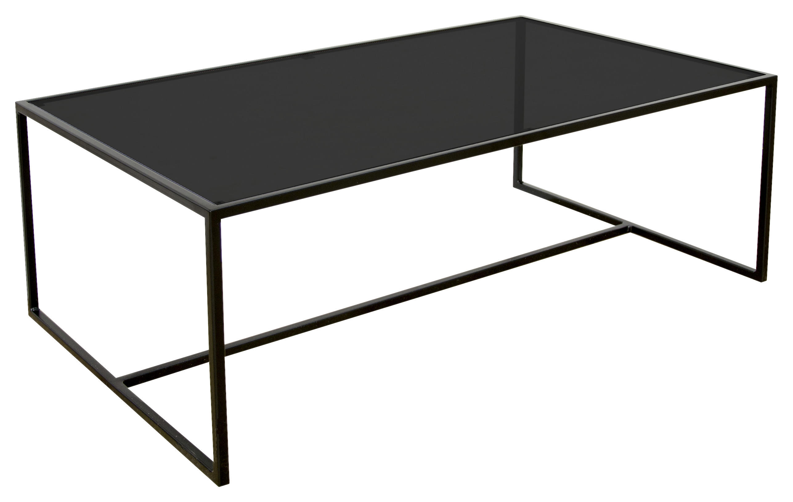 COUCHTISCH in Metall, Glas 100/60/36 cm  - Schwarz, Design, Glas/Metall (100/60/36cm) - Novel