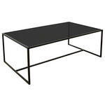 COUCHTISCH in Metall, Glas 100/60/36 cm  - Schwarz, Design, Glas/Metall (100/60/36cm) - Novel