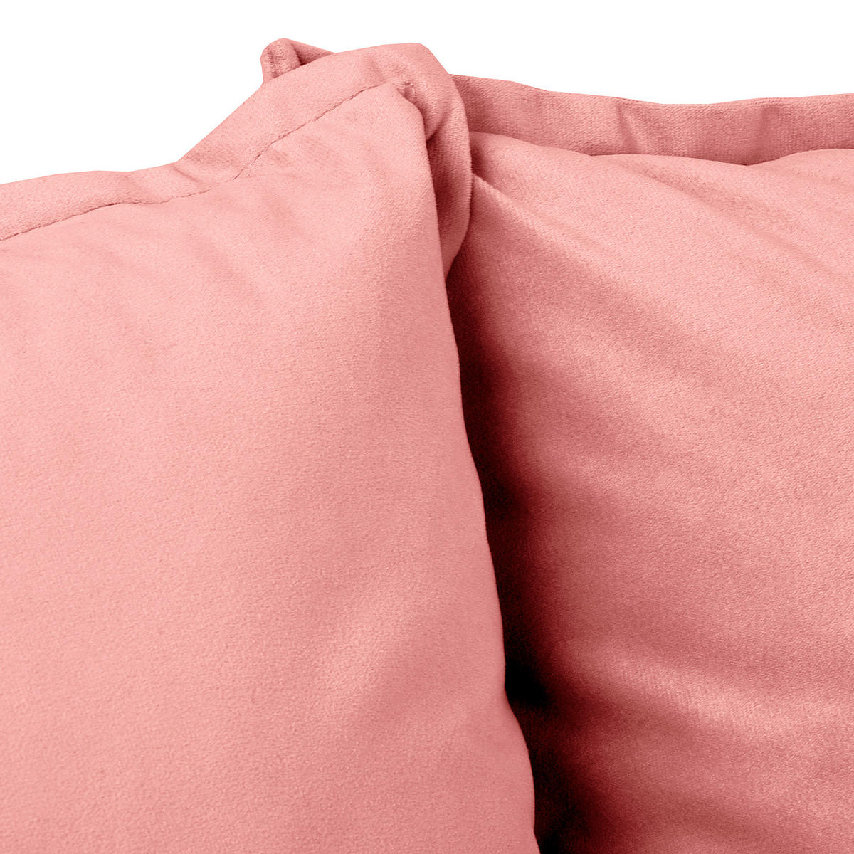 2-SITZER-SOFA JULI in Samt Rosa  - Schwarz/Rosa, Design, Holz/Textil (138/86/100cm) - P & B