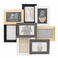 COLLAGEN-BILDERRAHMEN  Braun, Schwarz, Weiß  - Schwarz/Braun, KONVENTIONELL, Holzwerkstoff (48/48cm) - Nielsen