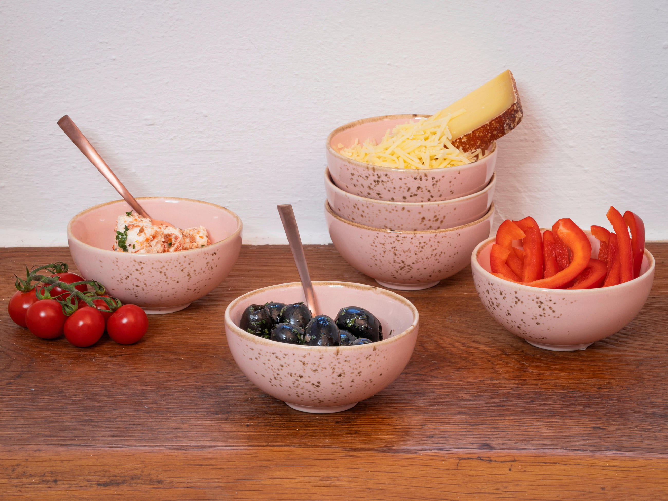 DIPSCHALENSET Keramik Steinzeug  - Hellrosa, Trend, Keramik (11,5cm) - Creatable