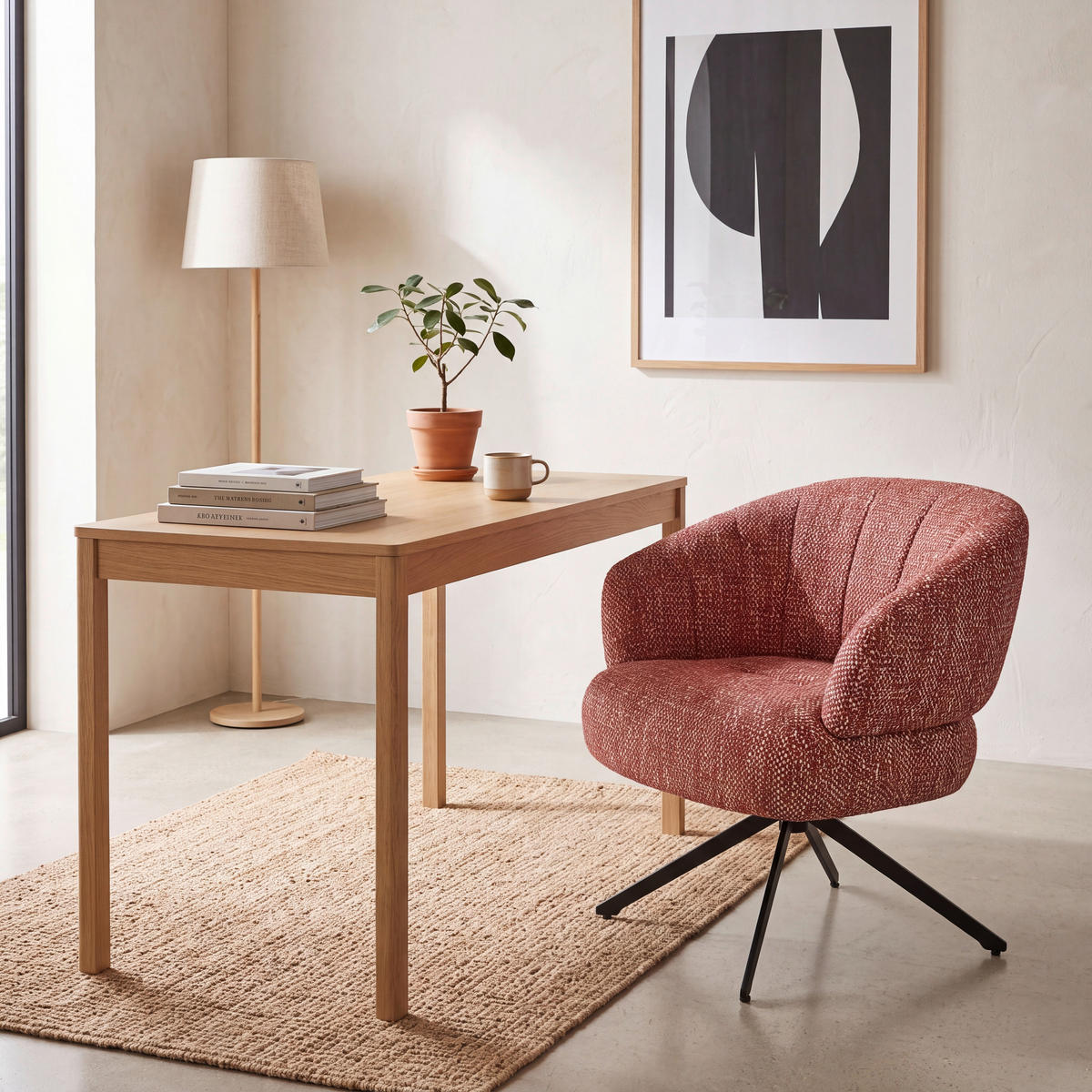 FÅTÖLJ i metall, textil röd, svart  - röd/svart, Design, metall/textil (79/77/70cm) - Stylife