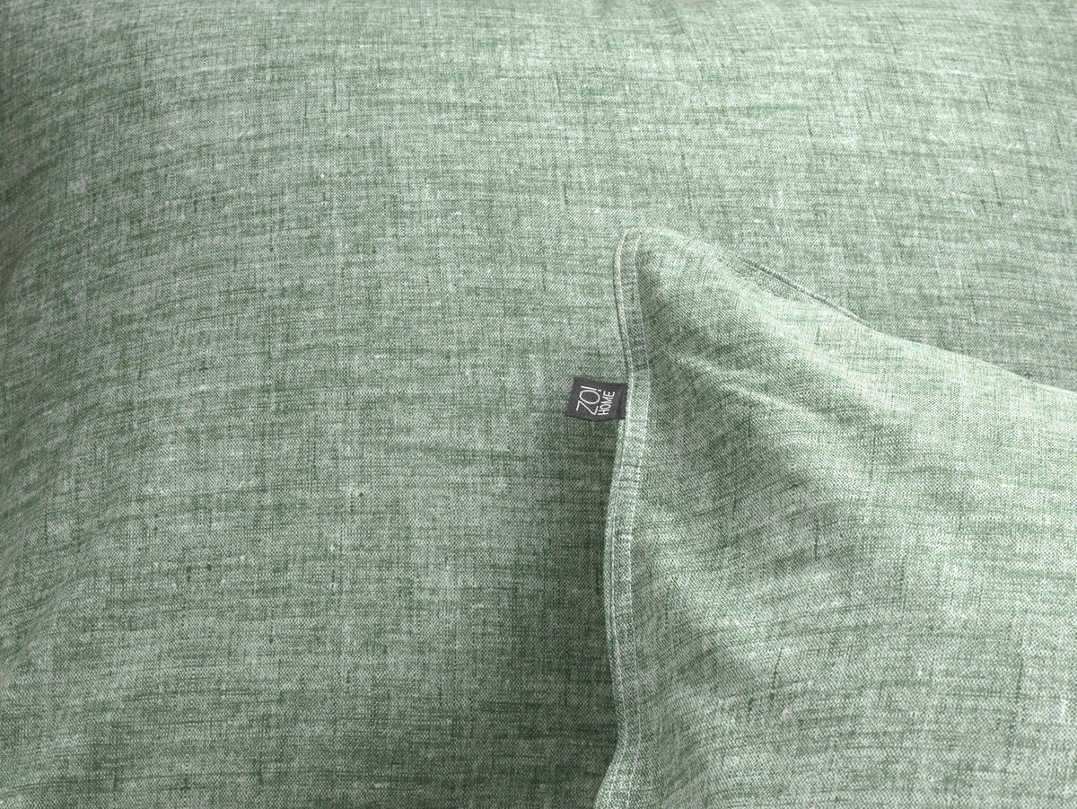 BETTWÄSCHE Lino Renforcé 155/220 cm  - Olivgrün, Basics, Textil (155/220cm)
