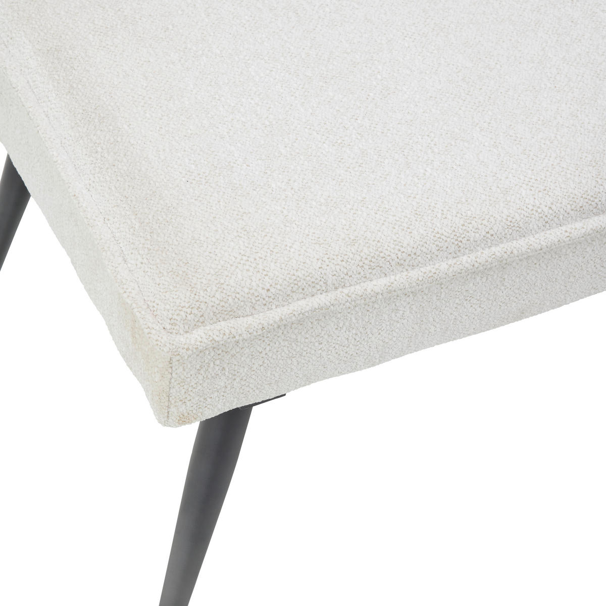 ECKBANK in Metall, Textil Beige  - Beige/Schwarz, Lifestyle, Textil/Metall (195/157cm) - MID.YOU
