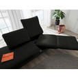 RÉCAMIERE in Echtleder Schwarz  - Chromfarben/Schwarz, Design, Leder/Metall (209/85-109/95-16cm) - Dieter Knoll