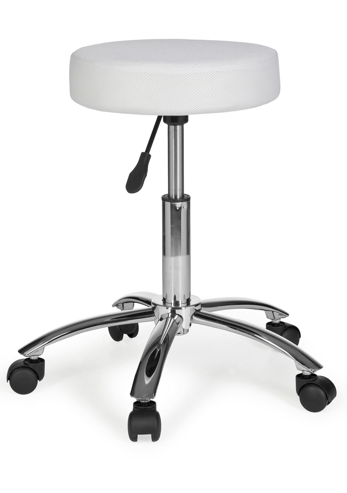 VRTLJIVI STOLČEK tekstil bela  - bela/barve aluminija, Konvencionalno, tekstil (55/60/55cm) - MID.YOU