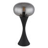 TISCHLEUCHTE 18/36,9 cm   - Schwarz/Grau, Design, Glas/Kunststoff (18/36,9cm) - Globo