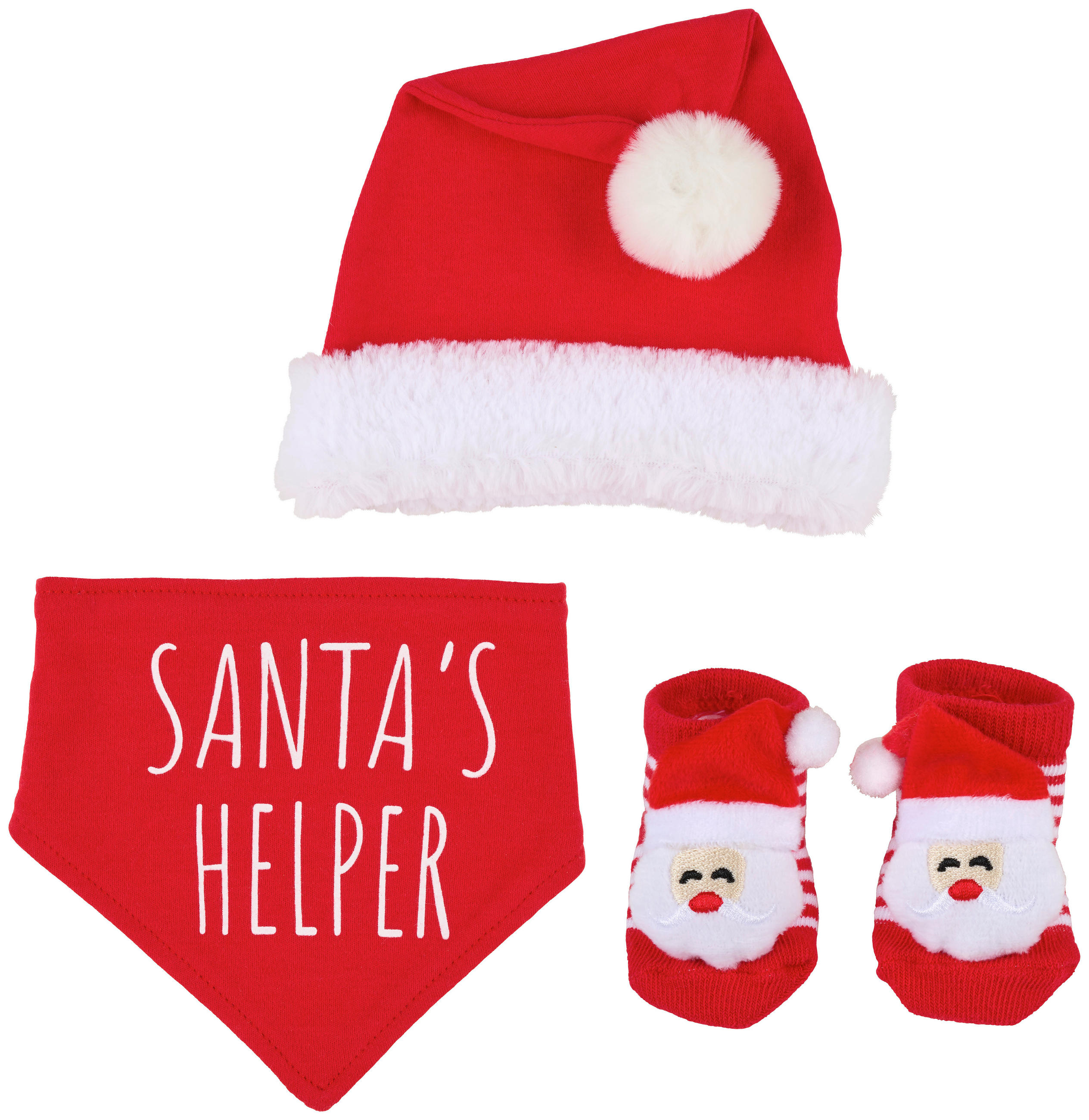 KLÄDSET FÖR BABY 3 delar  - röd, textil - X-Mas