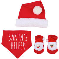 BABYBEKLEIDUNGSSET 3-teilig  - Rot, Textil - X-Mas