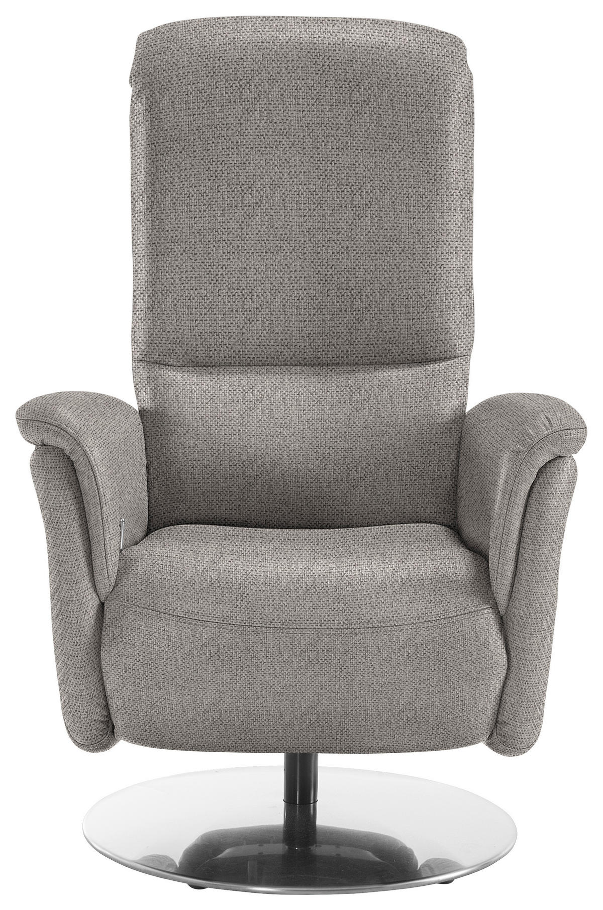 RELAXSESSEL Textil Graubraun  - Edelstahlfarben/Graubraun, Konventionell, Textil/Metall (79/112/94cm) - Beldomo Premium