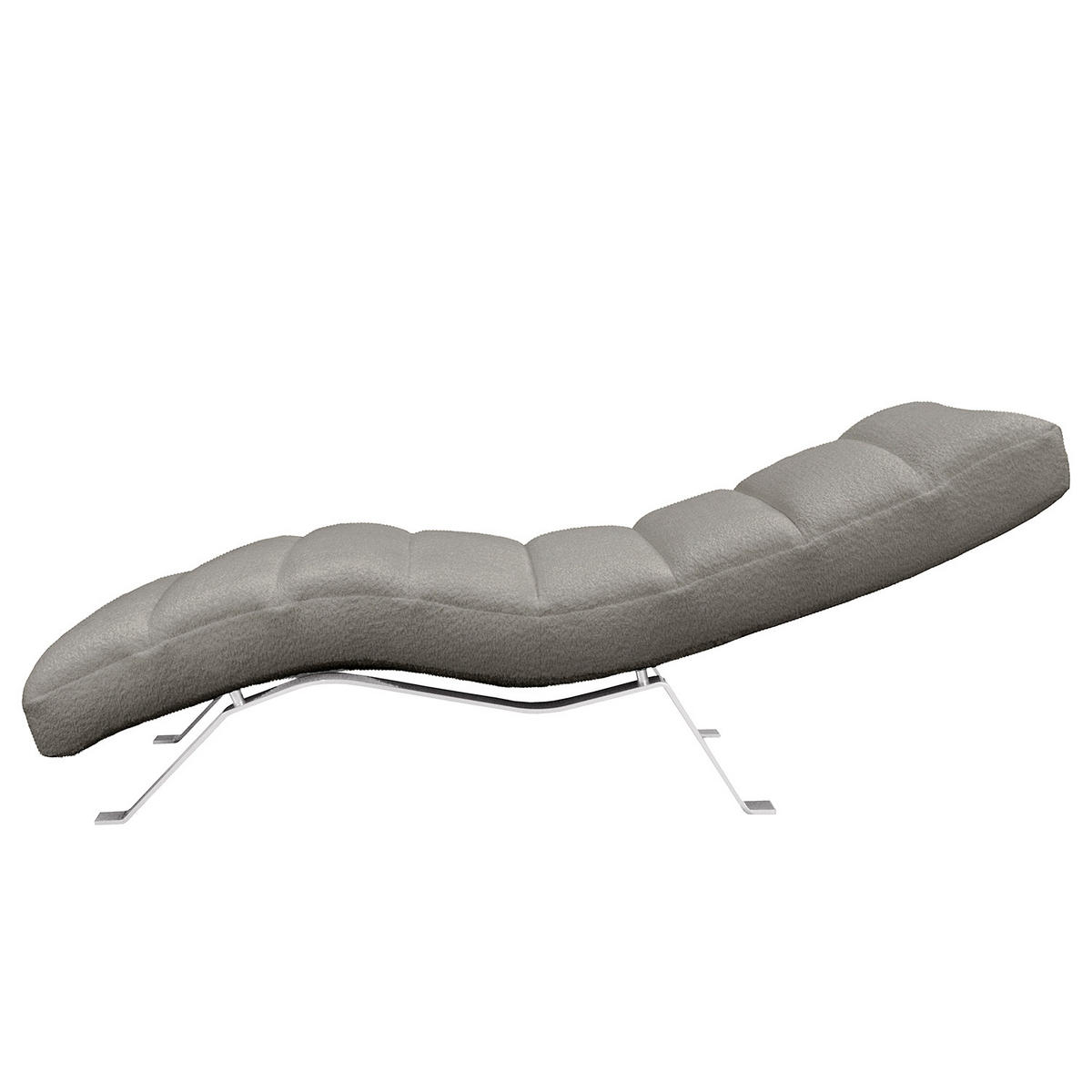 RELAXLIEGE SWING Bouclé Dunkelgrau  - Dunkelgrau/Silberfarben, Design, Textil/Metall (65/65-95/171cm) - Livetastic