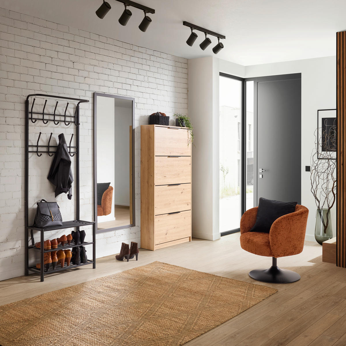 KLÄDHÄNGARE - svart, Design, metall (67/185/32cm) - Best Price