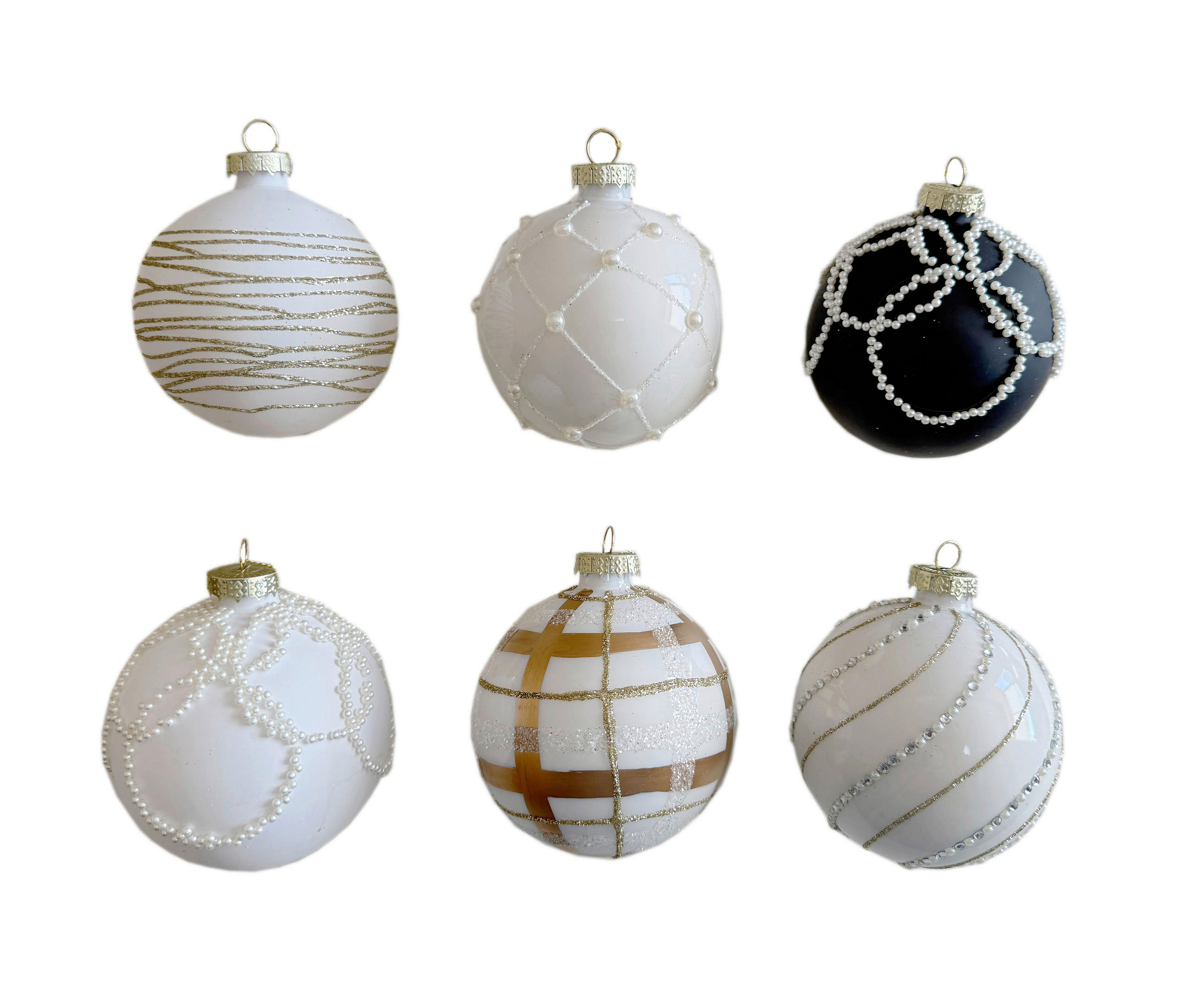CHRISTBAUMKUGEL 8 cm  - Goldfarben/Schwarz, LIFESTYLE, Glas/Kunststoff (8cm) - X-Mas